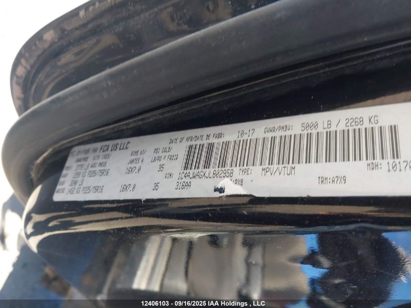 2018 Jeep Wrangler Jk Sport VIN: 1C4AJWAGXJL802958 Lot: 12406103