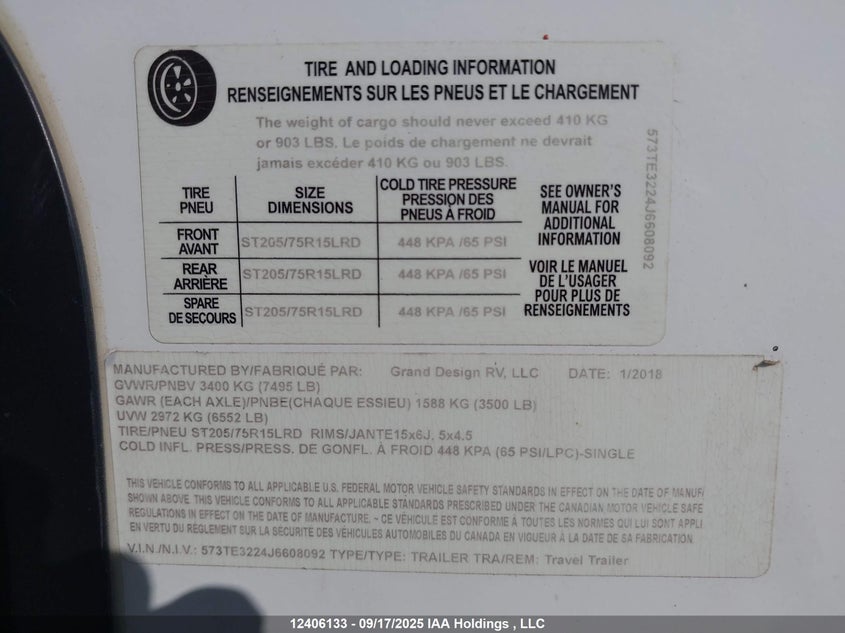 573TE3224J6608092 2018   photo no. 9