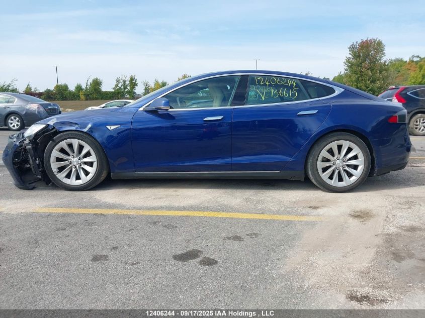 2016 Tesla Model S 60D/70D/75D/85D/90D VIN: 5YJSA1E20GF136615 Lot: 12406244