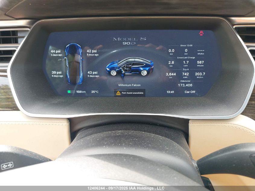 2016 Tesla Model S 60D/70D/75D/85D/90D VIN: 5YJSA1E20GF136615 Lot: 12406244