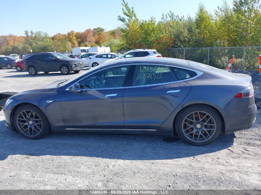 2015 Tesla Model S 85D VIN: 5YJSA1H22FFP74522 Lot: 12406339