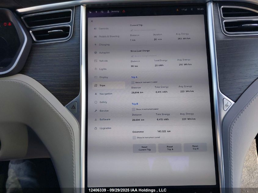 2015 Tesla Model S 85D VIN: 5YJSA1H22FFP74522 Lot: 12406339