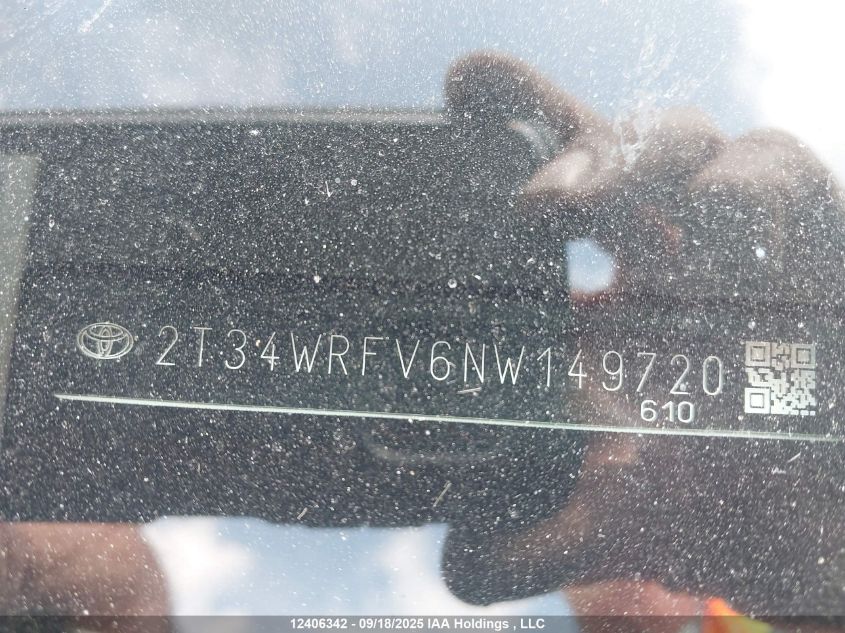 2022 Toyota Rav4 Hybrid Se VIN: 2T34WRFV6NW149720 Lot: 12406342