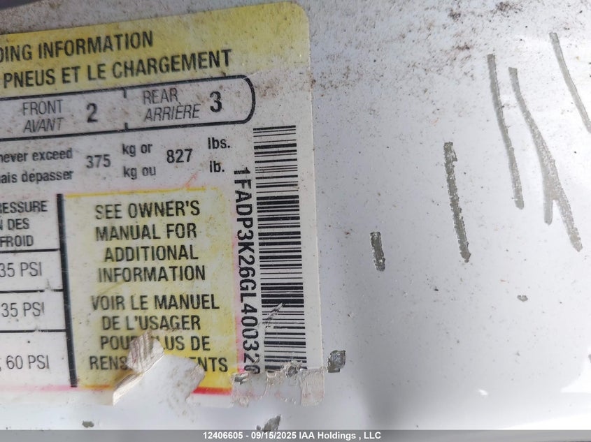 1FADP3K26GL400320 2016 FORD FOCUS photo no. 18
