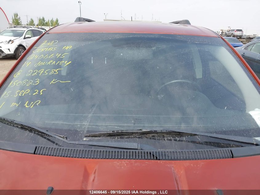 2014 Dodge Journey Sxt VIN: 3C4PDCCG3ET229585 Lot: 12406645