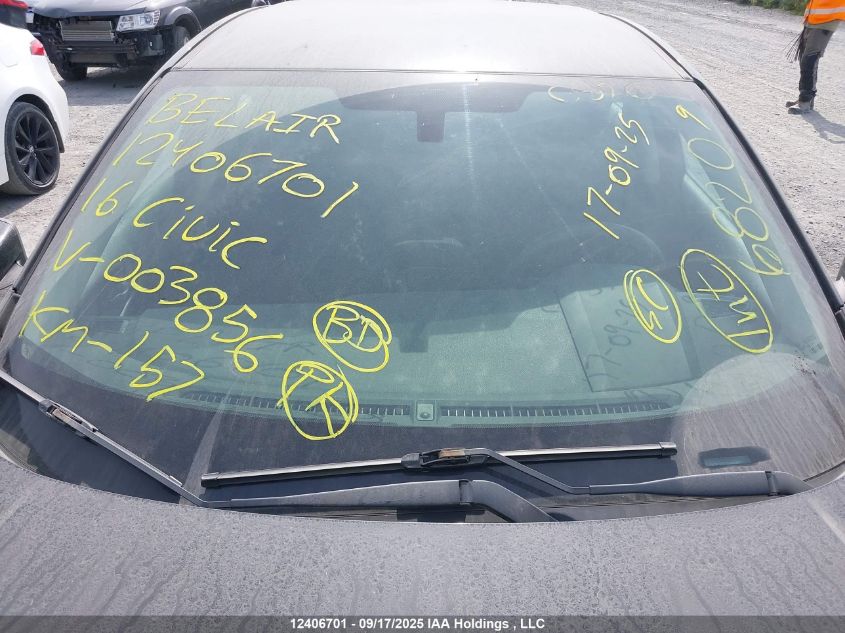 2016 Honda Civic VIN: 2HGFC2F57GH003856 Lot: 12406701