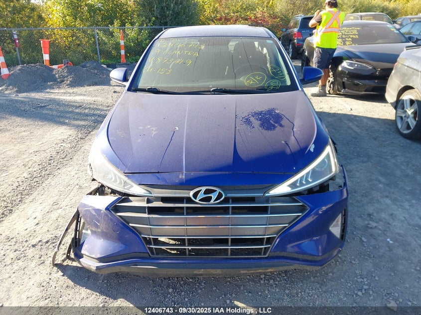 2019 Hyundai Elantra VIN: KMHD84LF5KU873719 Lot: 12406743