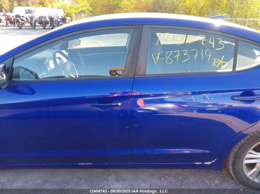 2019 Hyundai Elantra VIN: KMHD84LF5KU873719 Lot: 12406743