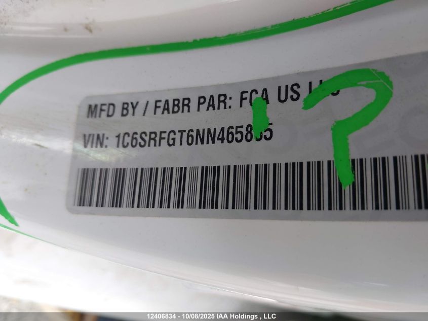 2022 Ram 1500 Tradesman VIN: 1C6SRFGT6NN465885 Lot: 12406834