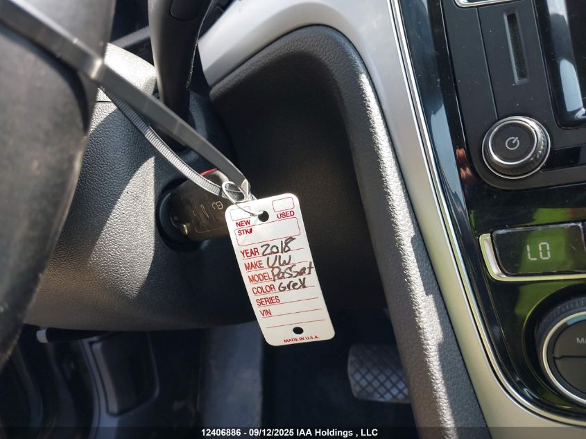 2018 Volkswagen Passat VIN: 1VWAA7A34JC018033 Lot: 12406886