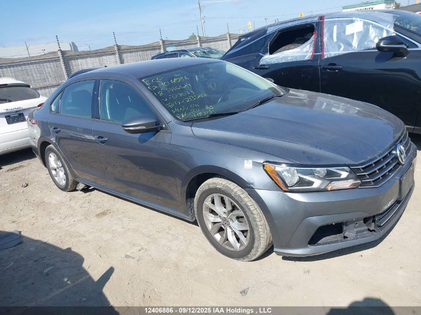 2018 Volkswagen Passat VIN: 1VWAA7A34JC018033 Lot: 12406886