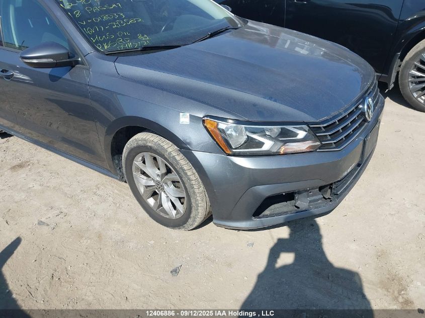 2018 Volkswagen Passat VIN: 1VWAA7A34JC018033 Lot: 12406886