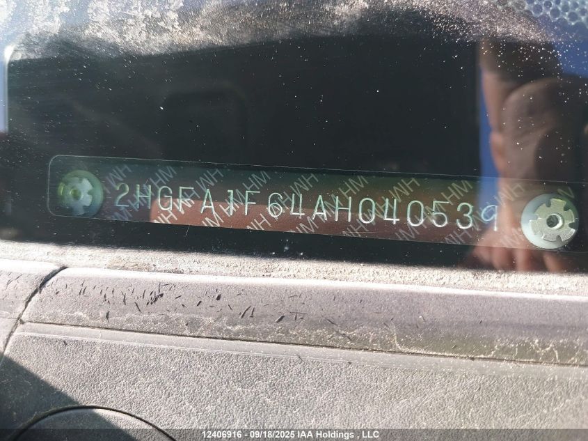 2010 Honda Civic Lx-S VIN: 2HGFA1F64AH040539 Lot: 12406916