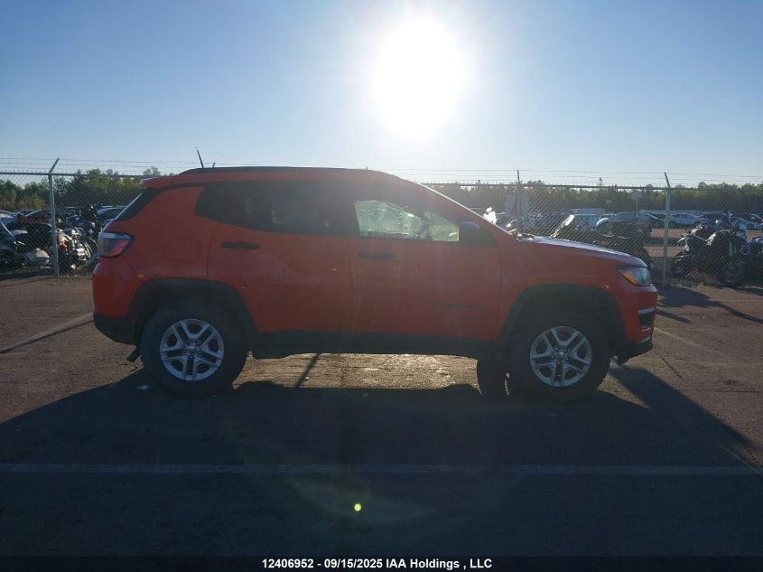 2018 Jeep Compass Sport VIN: 3C4NJDAB4JT107437 Lot: 12406952