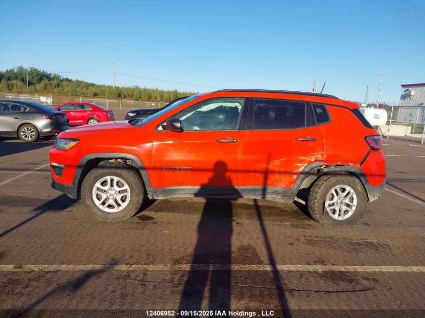 2018 Jeep Compass Sport VIN: 3C4NJDAB4JT107437 Lot: 12406952