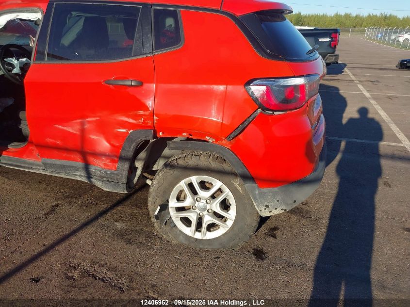 2018 Jeep Compass Sport VIN: 3C4NJDAB4JT107437 Lot: 12406952