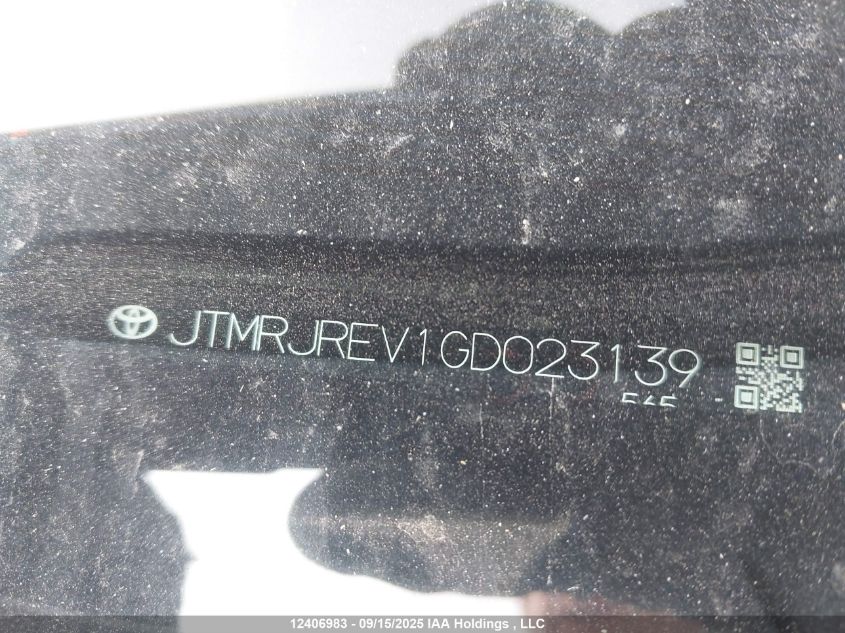 2016 Toyota Rav4 Hybrid Xle VIN: JTMRJREV1GD023139 Lot: 12406983