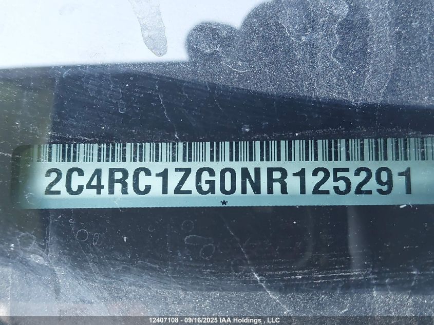 2022 Chrysler Grand Caravan Sxt VIN: 2C4RC1ZG0NR125291 Lot: 12407108