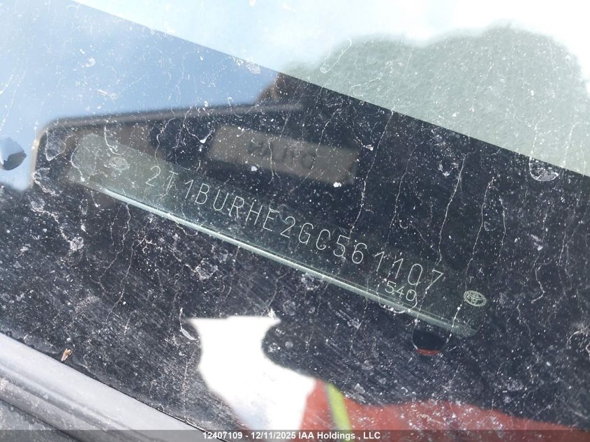 2016 Toyota Corolla VIN: 2T1BURHE2GC561107 Lot: 12407109