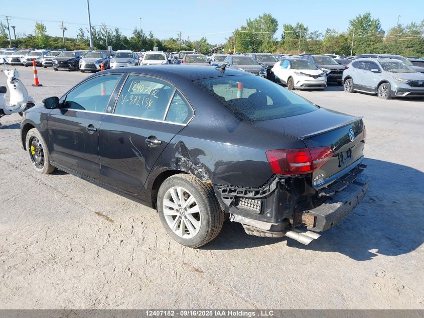 2017 Volkswagen Jetta Se VIN: 3VWDB7AJ2HM372134 Lot: 12407182