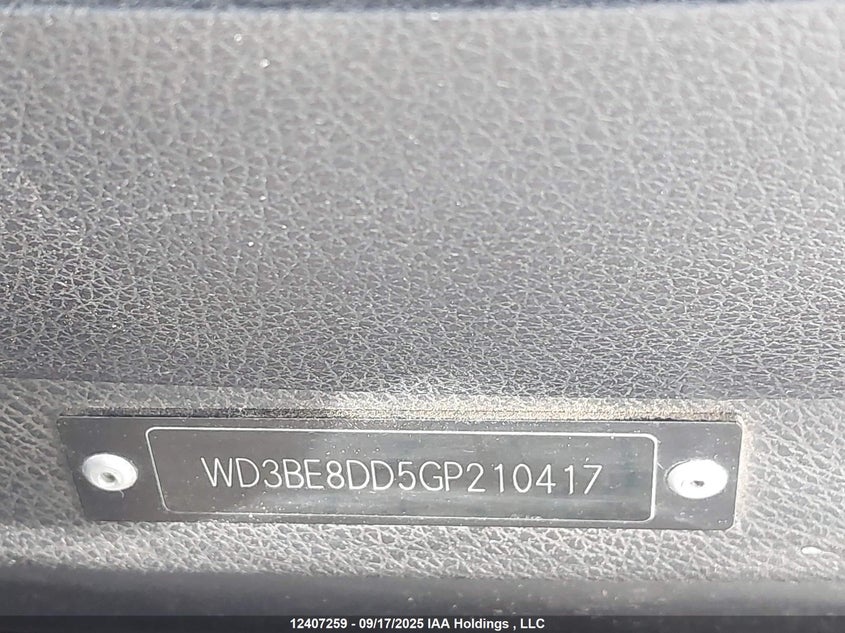 2016 Mercedes-Benz Sprinter 2500 High Roof VIN: WD3BE8DD5GP210417 Lot: 12407259