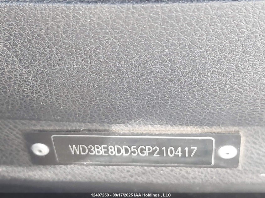 2016 Mercedes-Benz Sprinter 2500 High Roof VIN: WD3BE8DD5GP210417 Lot: 12407259