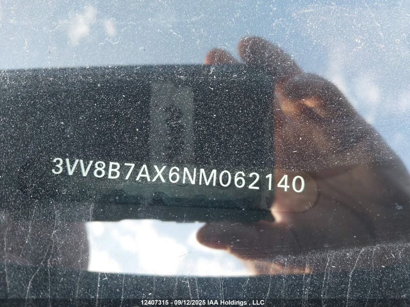 2022 Volkswagen Tiguan Se R-Line Black VIN: 3VV8B7AX6NM062140 Lot: 12407315