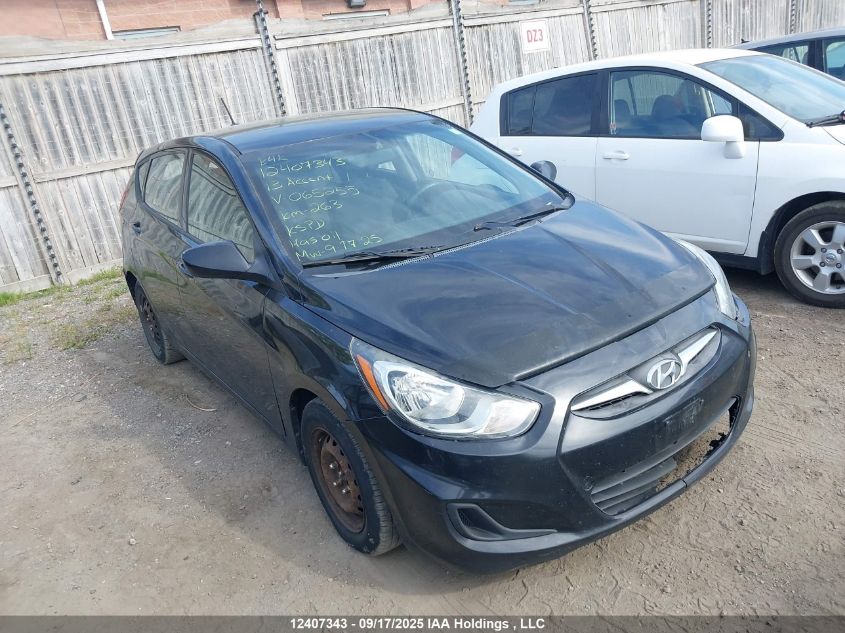 2013 Hyundai Accent Gl VIN: KMHCT5AE7DU065255 Lot: 12407343
