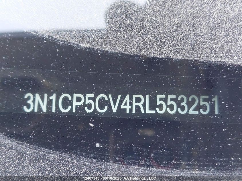 2024 Nissan Kicks Sv VIN: 3N1CP5CV4RL553251 Lot: 12407345