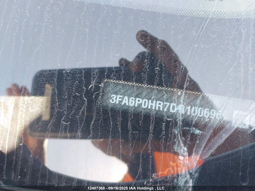 2013 Ford Fusion VIN: 3FA6P0HR7DR100696 Lot: 12407368