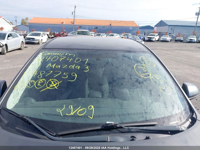 2011 Mazda Mazda3 Gx VIN: JM1BL1KFXB1487759 Lot: 12407401