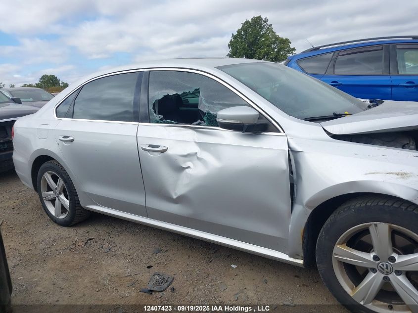 2013 Volkswagen Passat Se VIN: 1VWBH7A30DC106355 Lot: 12407423