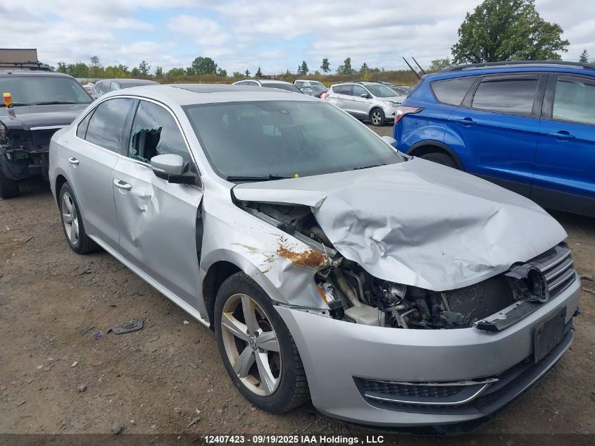 2013 Volkswagen Passat Se VIN: 1VWBH7A30DC106355 Lot: 12407423