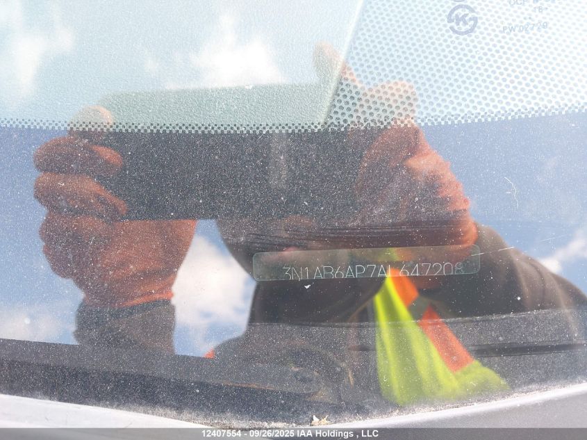 2010 Nissan Sentra VIN: 3N1AB6AP7AL647208 Lot: 12407554