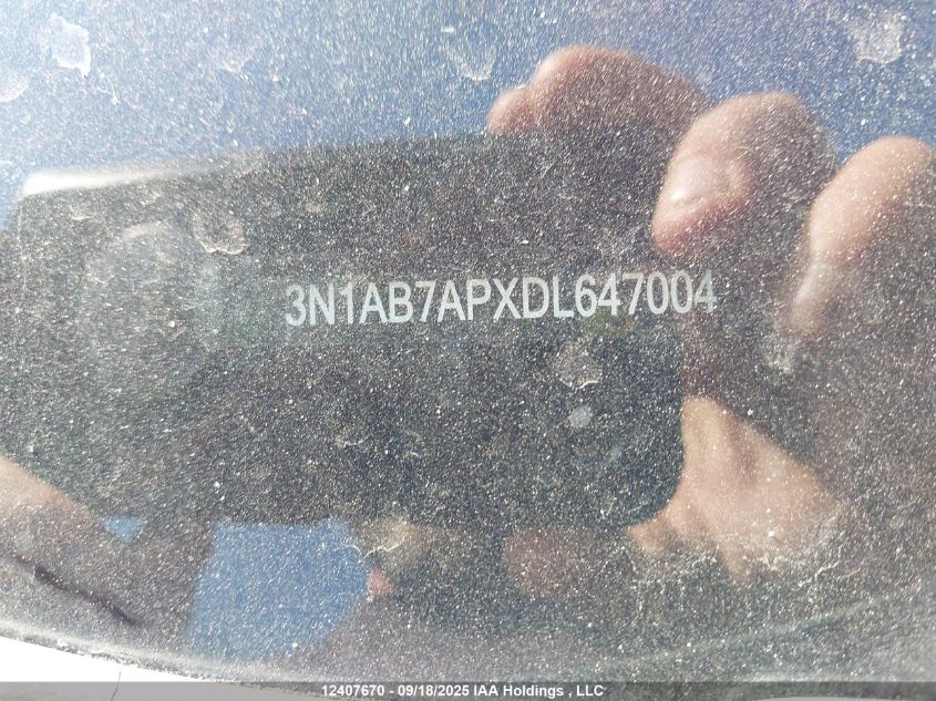 2013 Nissan Sentra 1.8 S/1.8 Sv VIN: 3N1AB7APXDL647004 Lot: 12407670