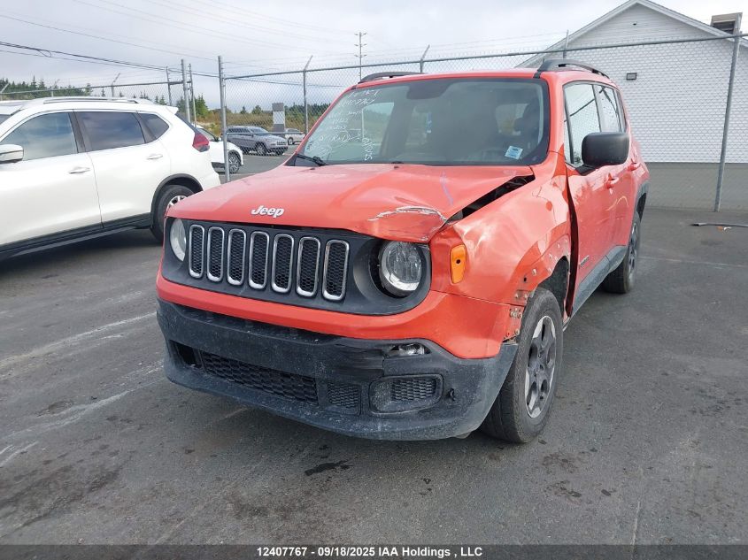 2016 Jeep Renegade Sport VIN: ZACCJBAT2GPE24122 Lot: 12407767