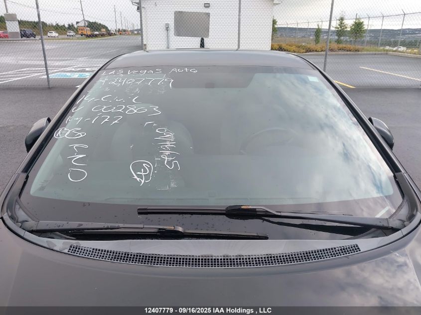 2014 Honda Civic Lx VIN: 2HGFG3A46EH002803 Lot: 12407779