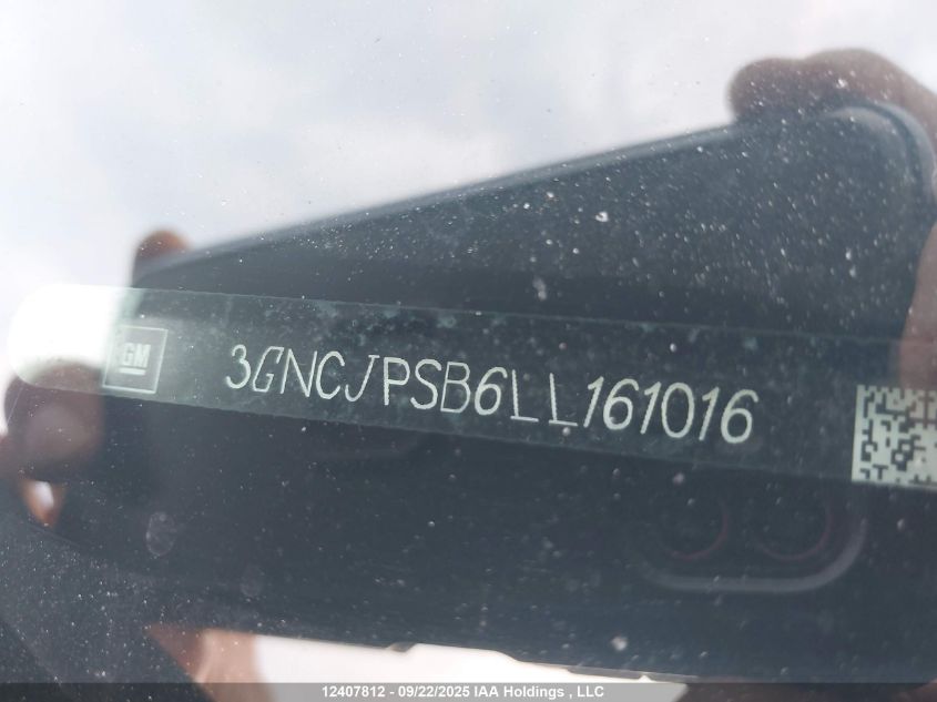 2020 Chevrolet Trax VIN: 3GNCJPSB6LL161016 Lot: 12407812