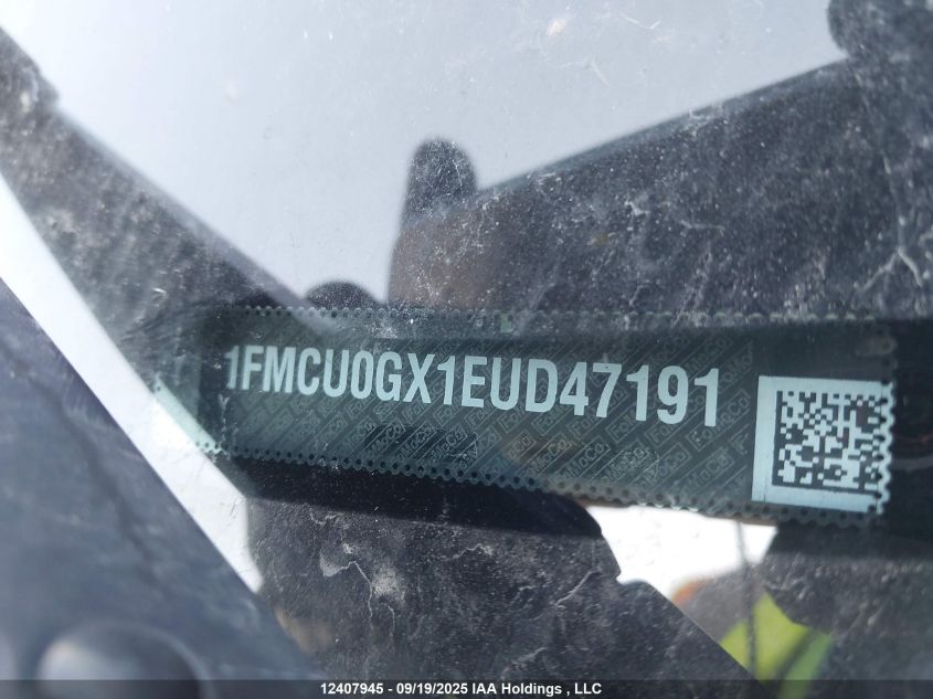 2014 Ford Escape Se VIN: 1FMCU0GX1EUD47191 Lot: 12407945