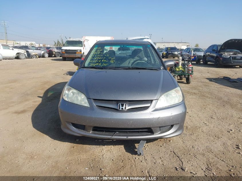 2005 Honda Civic Lx VIN: 2HGES15635H029337 Lot: 12408021