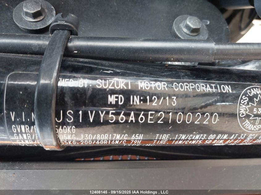 2014 Suzuki Vl1500 VIN: JS1VY56A6E2100220 Lot: 12408145