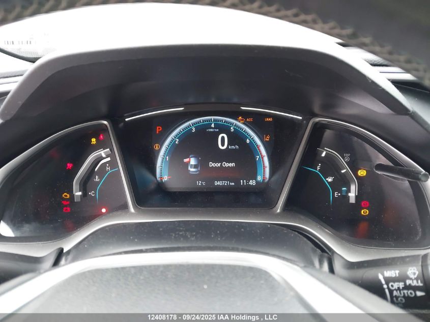 2020 Honda Civic Touring VIN: 2HGFC1F9XLH100508 Lot: 12408178