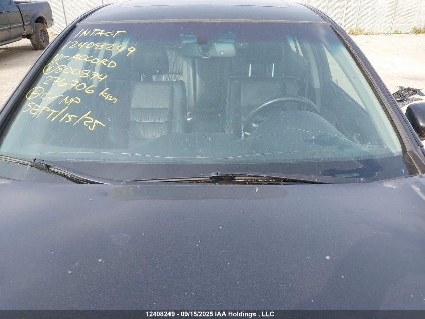 2010 Honda Accord Exl VIN: 1HGCP3F8XAA800874 Lot: 12408249