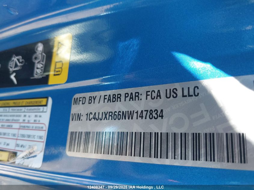 2022 Jeep Wrangler 4Xe Unlimited Rubicon VIN: 1C4JJXR66NW147834 Lot: 12408347