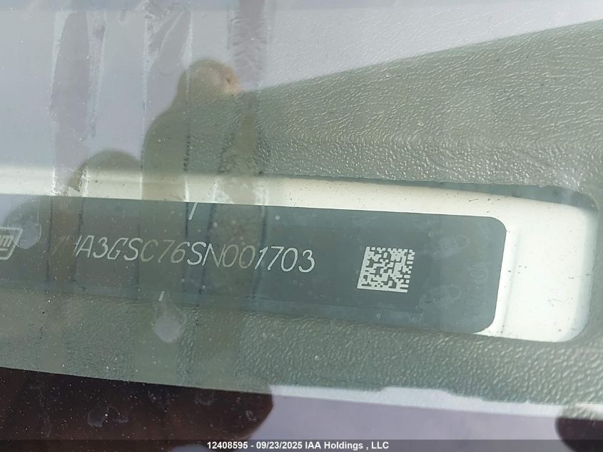 2025 Chevrolet Express Cutaway Work Van VIN: 1HA3GSC76SN001703 Lot: 12408595