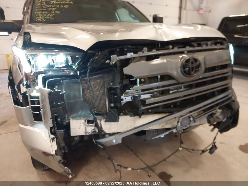 2022 Toyota Tundra Platinum VIN: 5TFNA5EC2NX007226 Lot: 12408598