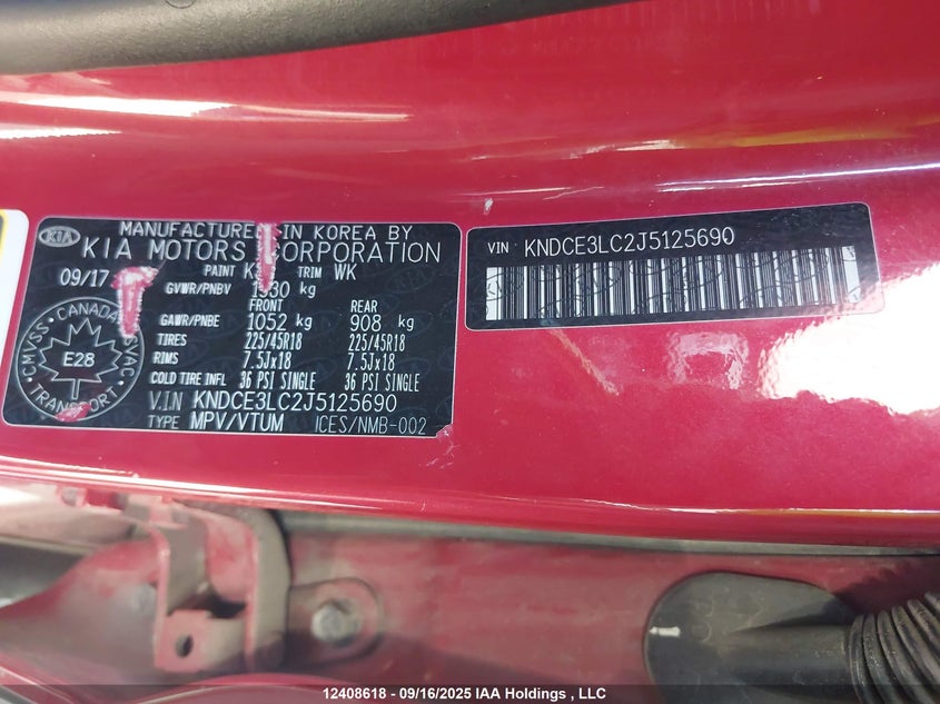 2018 Kia Niro Touring/Ex/Premium VIN: KNDCE3LC2J5125690 Lot: 12408618