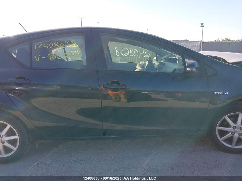 2012 Toyota Prius C VIN: JTDKDTB33C1502392 Lot: 12408638