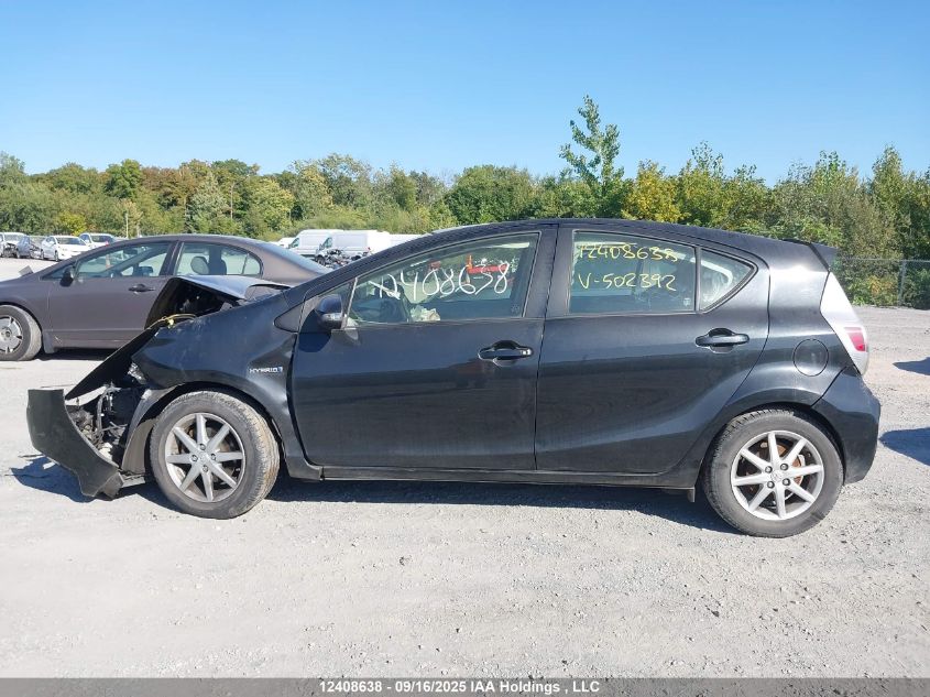 2012 Toyota Prius C VIN: JTDKDTB33C1502392 Lot: 12408638