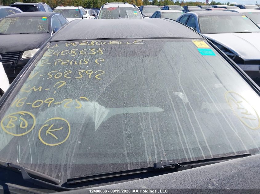 2012 Toyota Prius C VIN: JTDKDTB33C1502392 Lot: 12408638